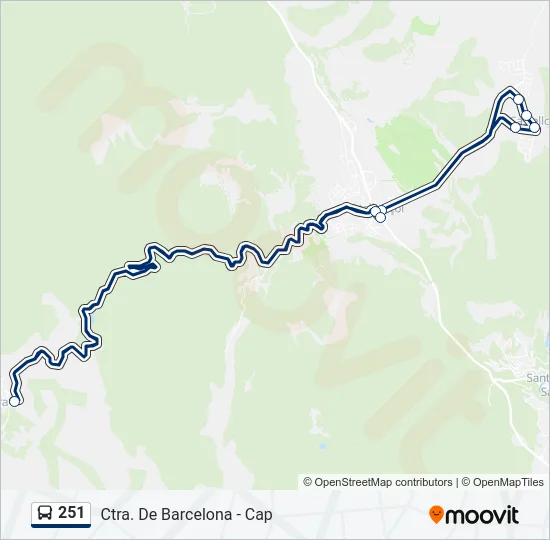 251 Bus Line Map
