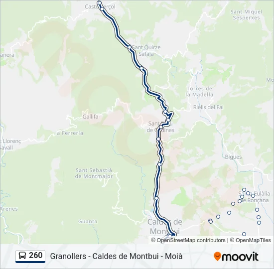 260 Bus Line Map