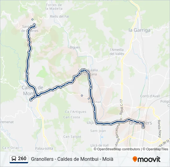 260 Bus Line Map