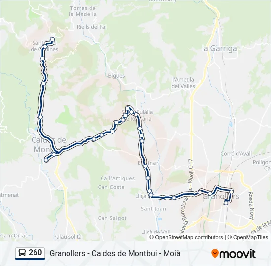260 Bus Line Map