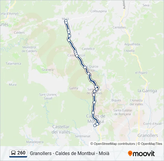 260 Bus Line Map