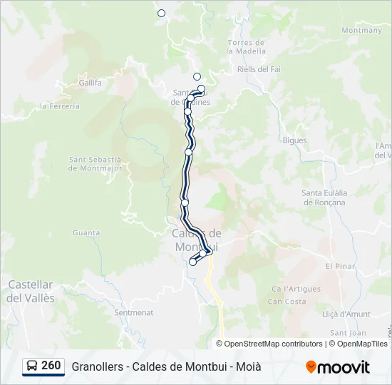 260 Bus Line Map