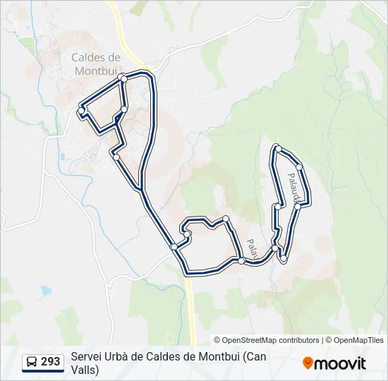 293 Bus Line Map