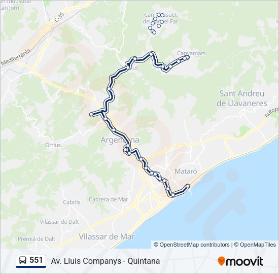 551  Line Map