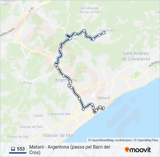 553  Mapa de línia