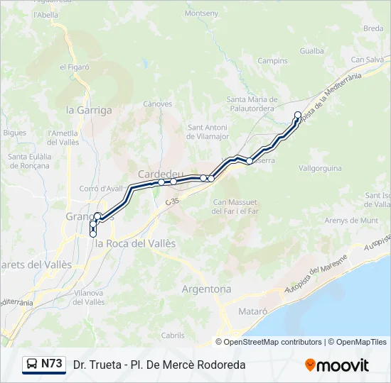 N73  Line Map