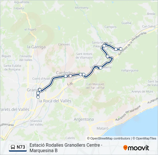 N73  Line Map