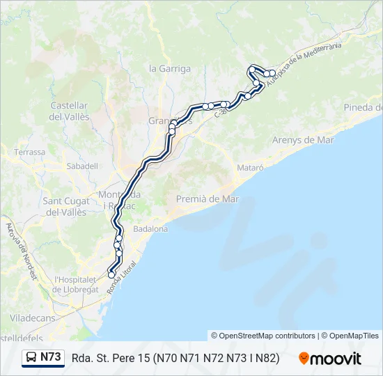 N73  Line Map