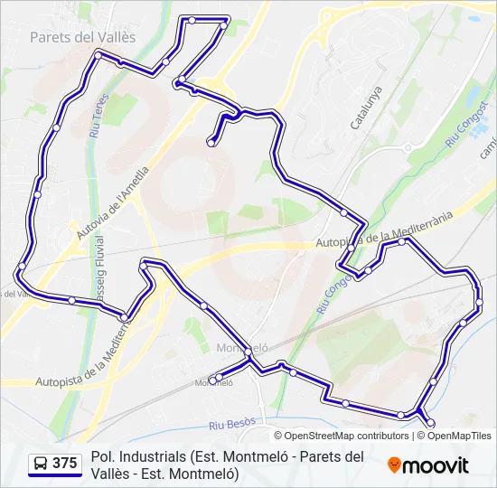 375 Bus Line Map