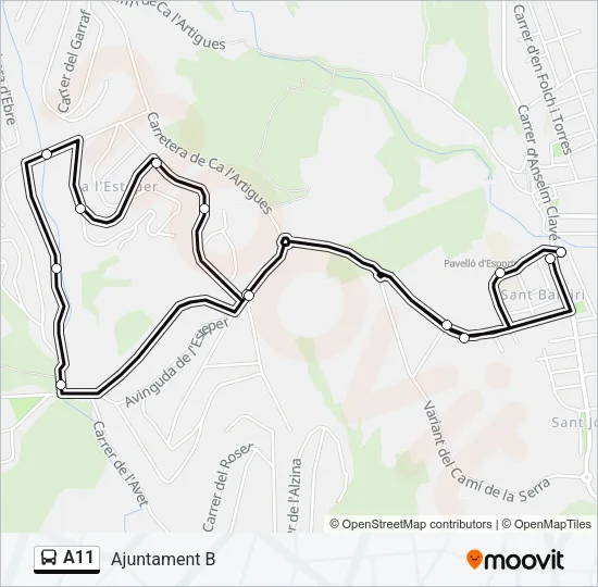 A11 Bus Line Map