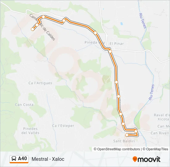 A40  Line Map