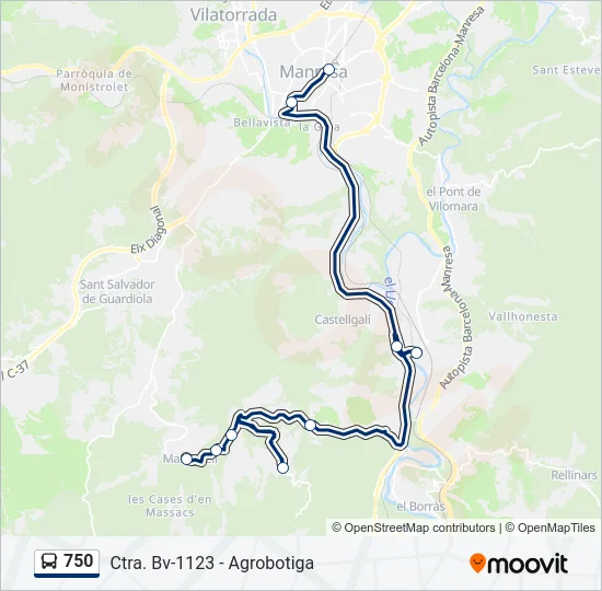 750  Line Map