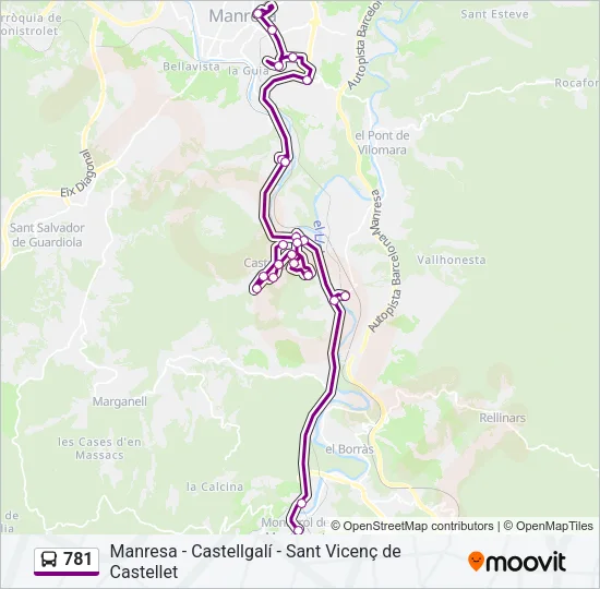 781  Mapa de línia