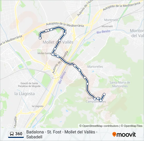 360 Bus Line Map