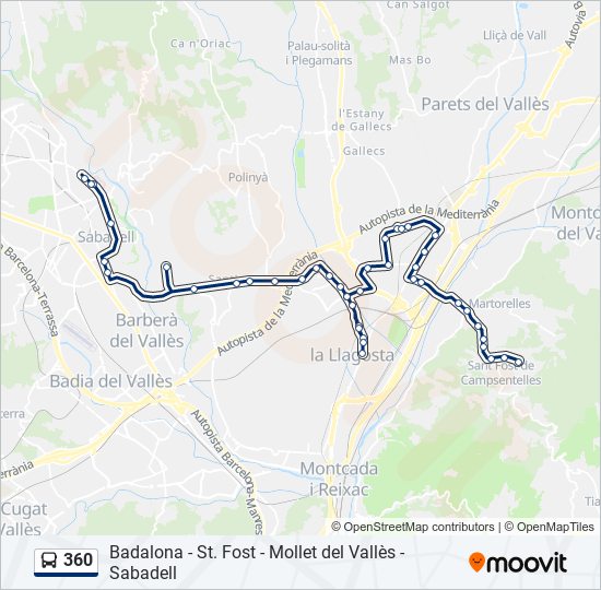Mapa de 360 de autobús