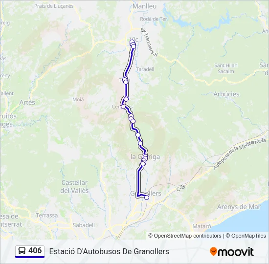 406  Line Map