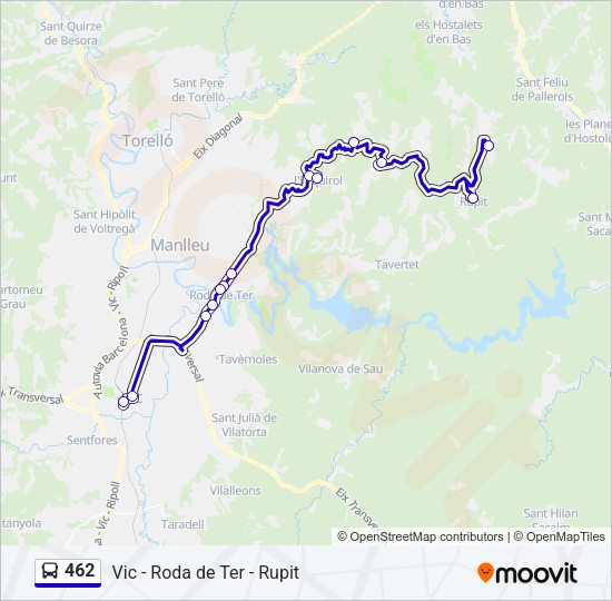 Mapa de 462 de autobús