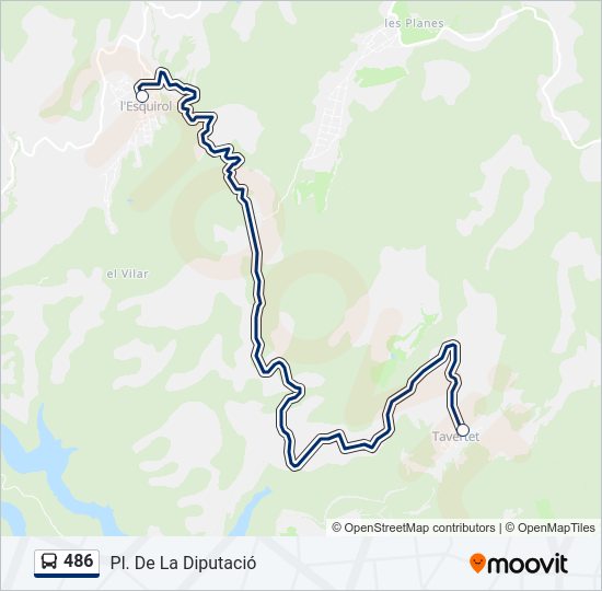 Mapa de 486 de autobús