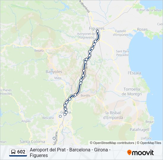 Mapa de 602 de autobús