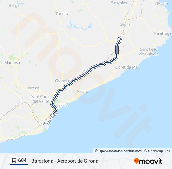 604 bus Line Map