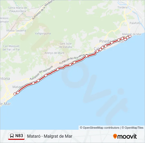 N83  Line Map