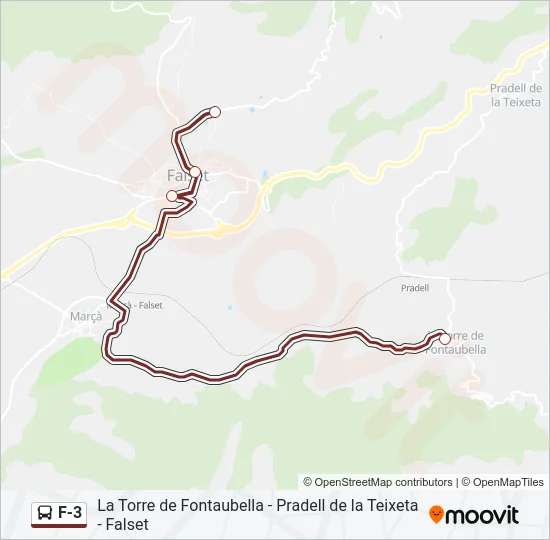 F-3 Bus Line Map