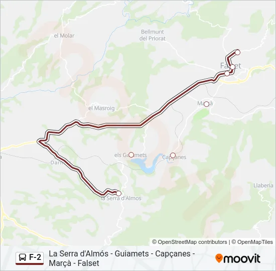 F-2 Bus Line Map