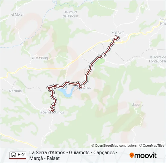F-2 Bus Line Map