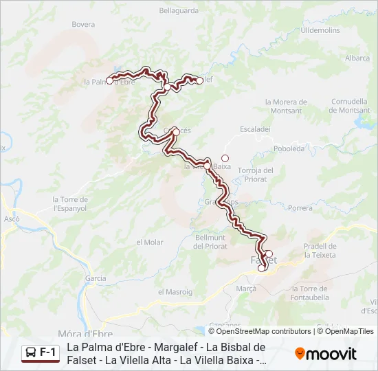 F-1 Bus Line Map