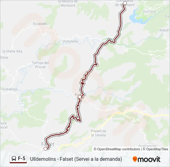 F-5 Bus Line Map