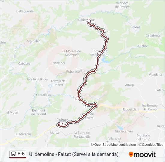 F-5 Bus Line Map