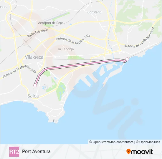 RT2 Train Line Map
