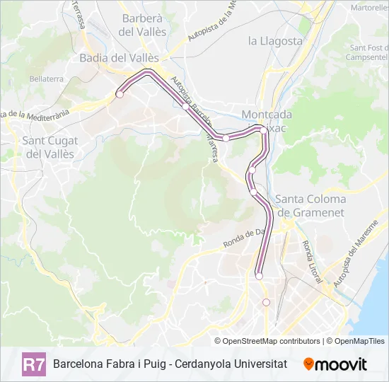 R7 Train Line Map