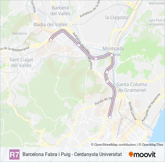 R7 Train Line Map