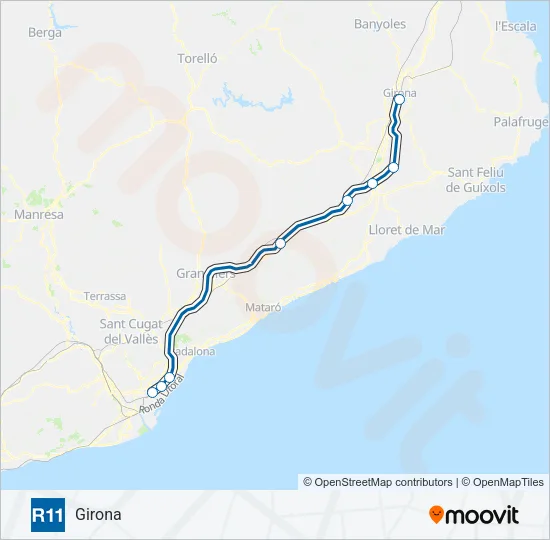 R11 Train Line Map