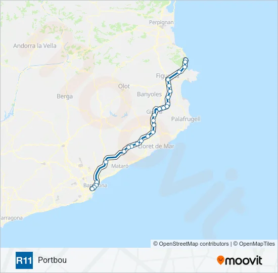 R11 Train Line Map