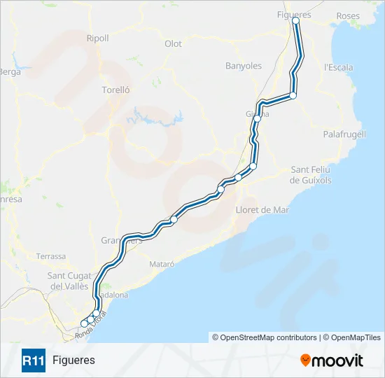 R11 Train Line Map