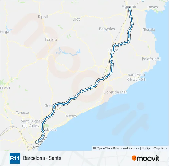 R11 Train Line Map