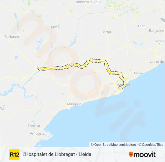 R12 Train Line Map