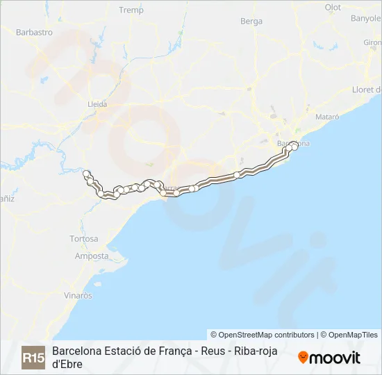 R15 Train Line Map