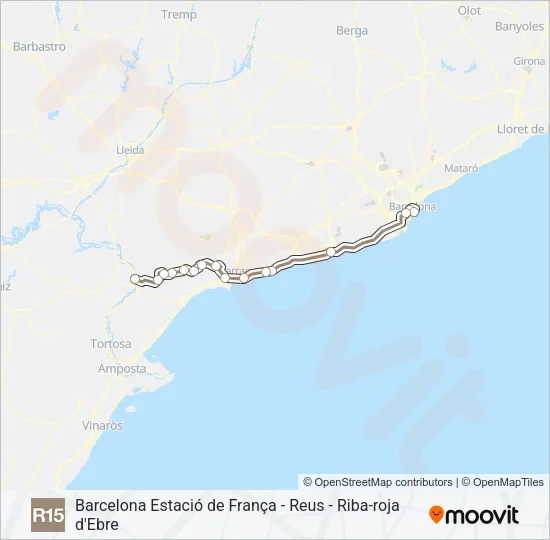 R15 Train Line Map