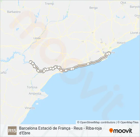 R15 Train Line Map
