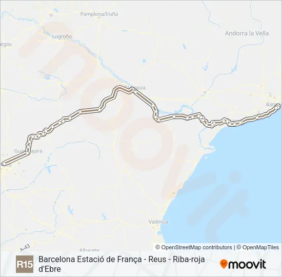 R15 Train Line Map