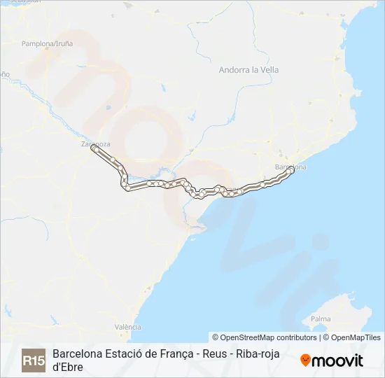 R15 Train Line Map