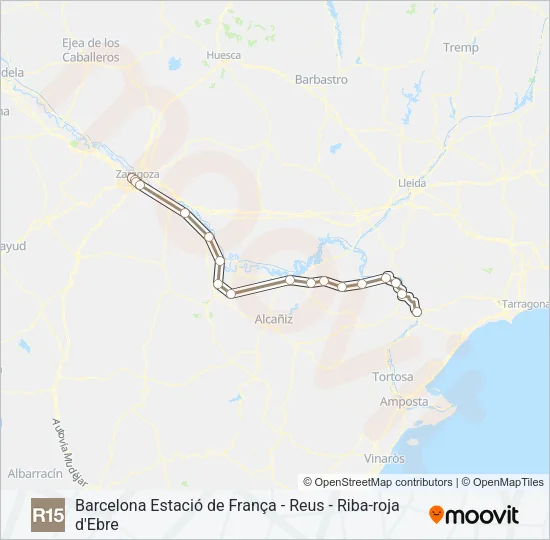 R15 Train Line Map