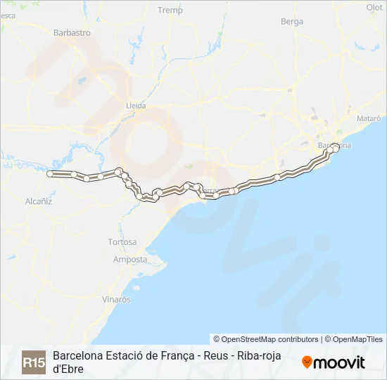 R15 Train Line Map