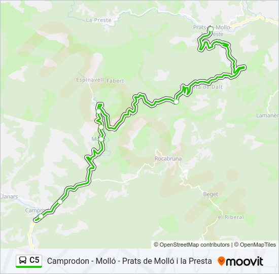 C5 Bus Line Map