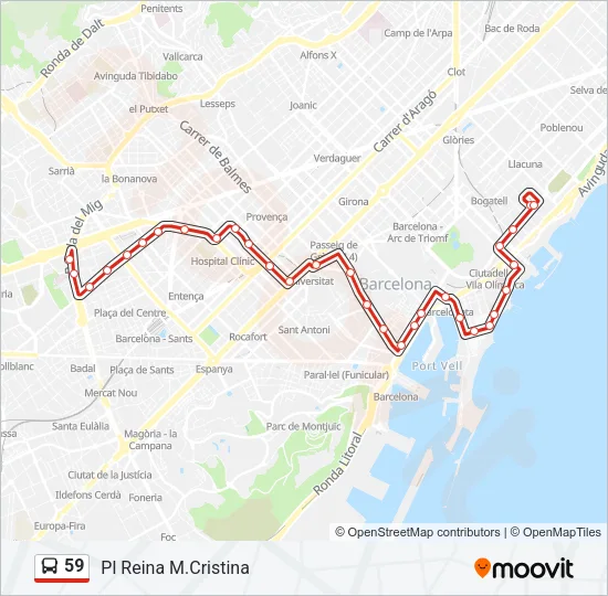 59 Bus Line Map