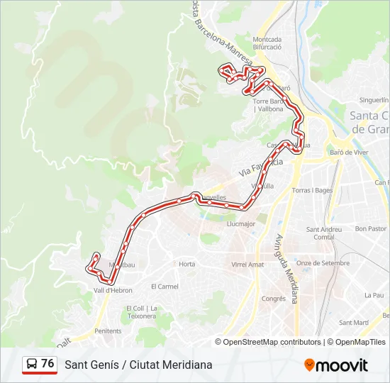 76 Bus Line Map