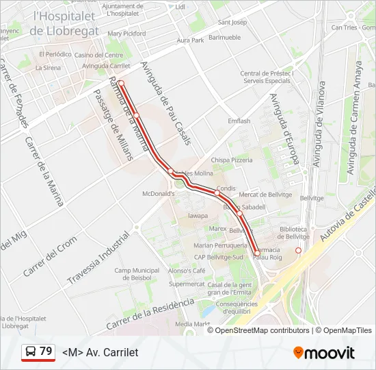 79 Bus Line Map